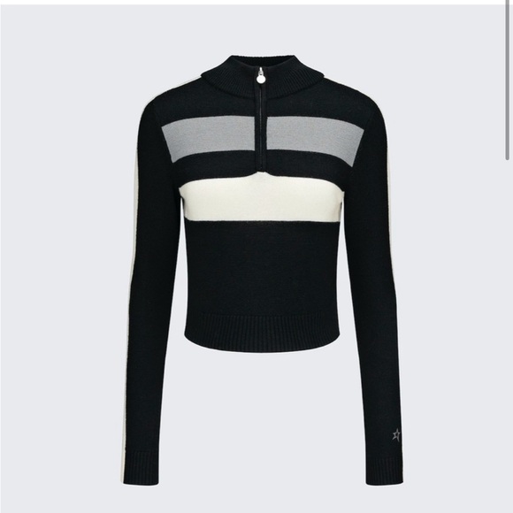 NWT perfect moment Mania black crop sweater - Picture 5 of 10